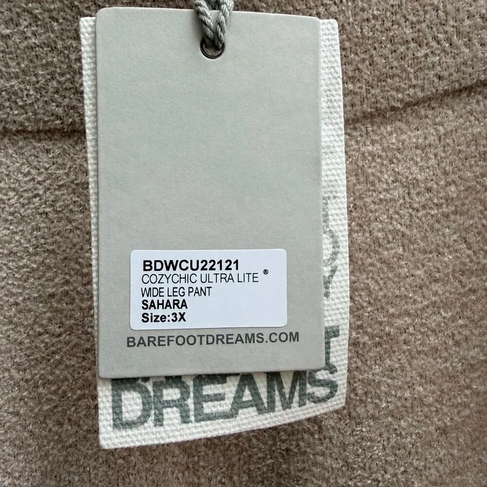 Barefoot Dreams Women's CozyChic Ultra Lite Wide Leg Pull-on Pant Sahara 3X NWT - Picture 7 of 7